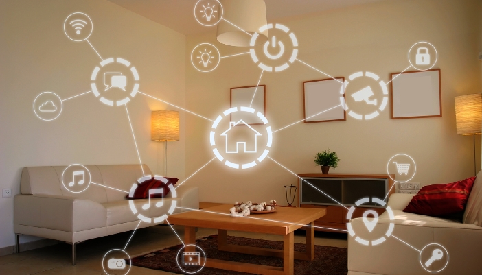 Concept photo of smar thome sensors in different tech
