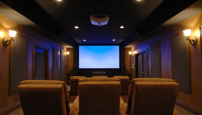Sizable home theater room