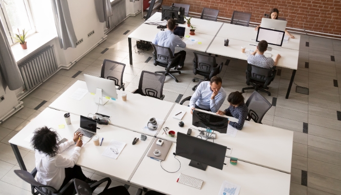 A busy office where everyone is able to concentrate