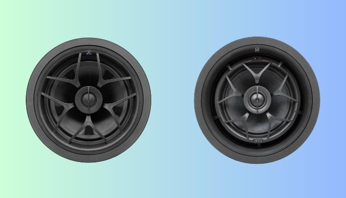 Comparison of two in-ceiling speakers