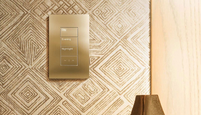 sleek lutron wall controls