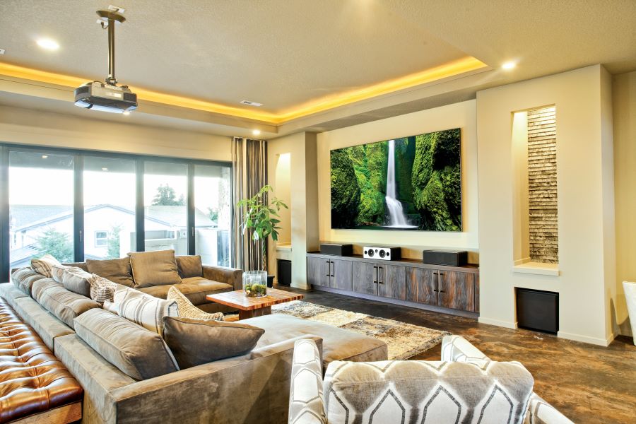 Modern home theater room