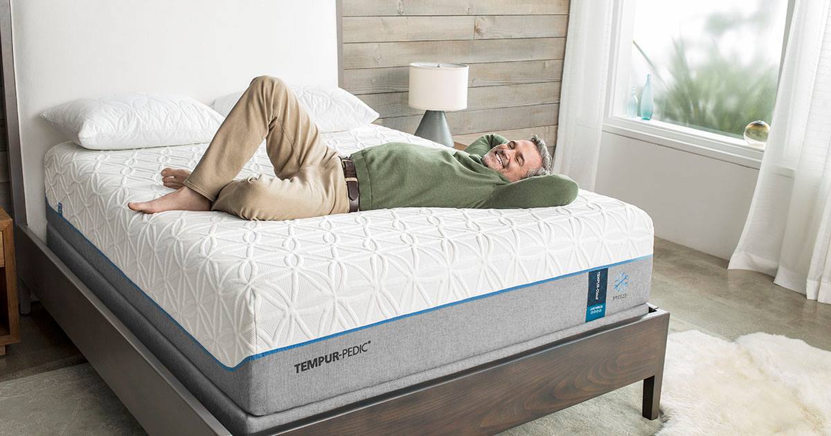 Man Relaxing on TempurPedic Mattress