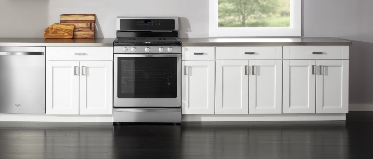 Whirlpool range in a kitchen