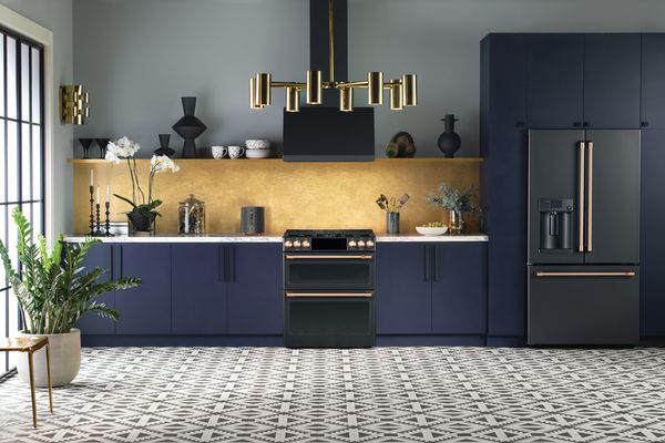 Café wall oven, refrigerator
