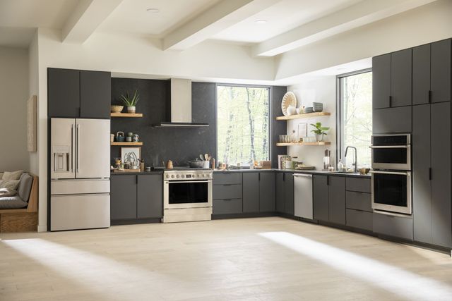 front view of a modern kitchen with Electrolux appliances