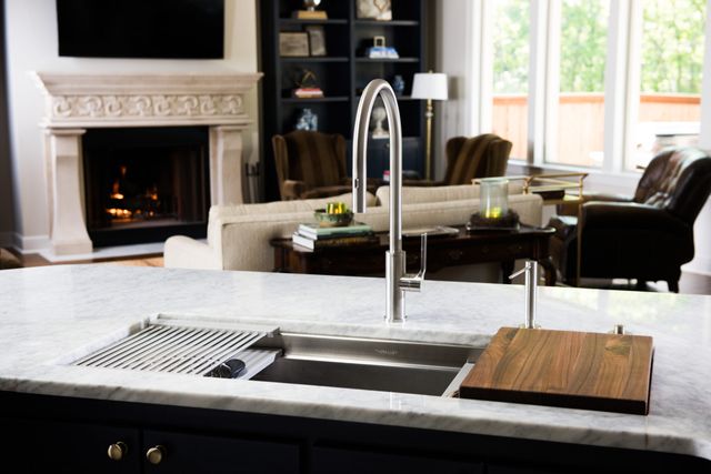 Front view of a Galley Workstation sink