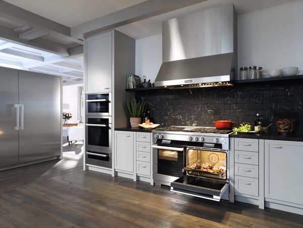 Miele 48" Natural Gas Clean Touch Steel Freestanding Dual Fuel Range