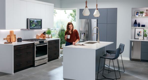GE Profile 4 Piece Stainless Steel Kitchen Package