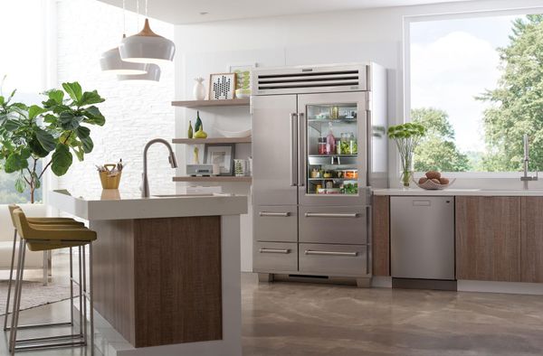 Sub-Zero® PRO 48 in. 30.4 Cu. Ft. Stainless Frame Built In Side-by-Side Refrigerator