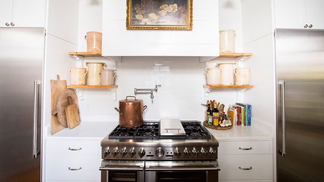 front view of a thermador range in a modern kitchen