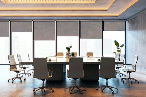 Automatic Shades in Conference Room