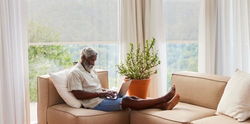 Relaxing in Living Room