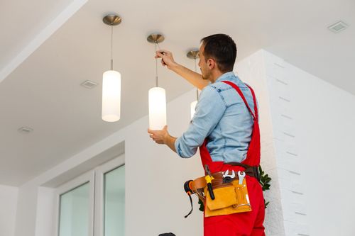 Man Installing Architectural Lighting
