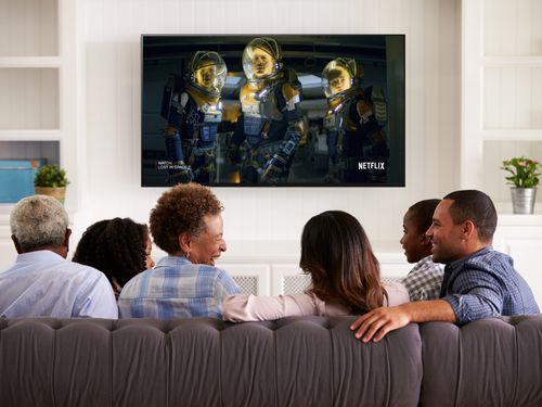 Watching TV Together with Family Family Watching TV Together