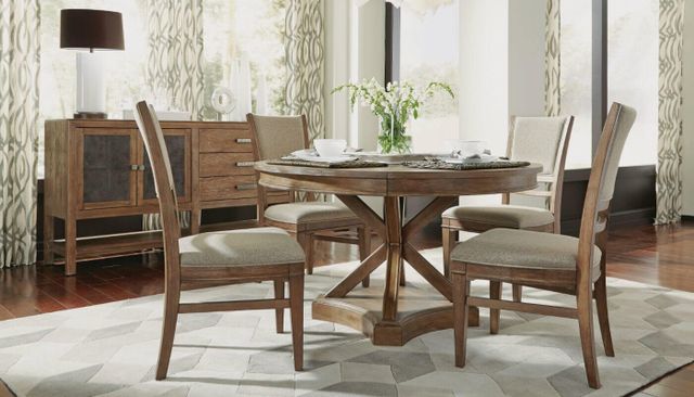 Front view of a modern dining room with Flexsteel dining room furniture