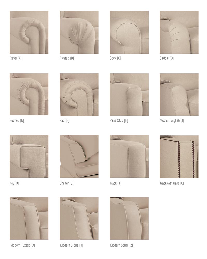 Sofa Arm Styles