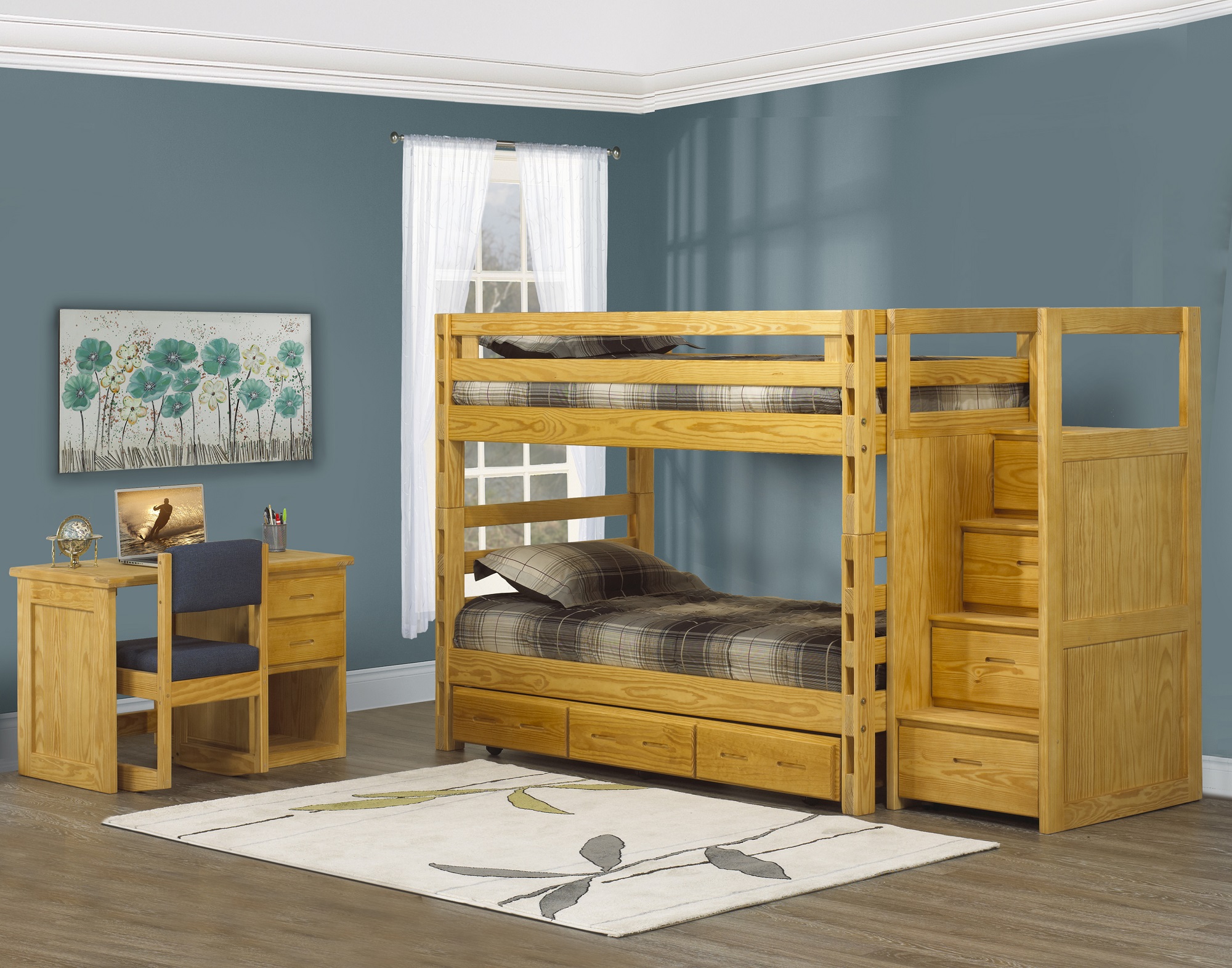 Bunkbed in Classic Fiinish by Crate Designs
