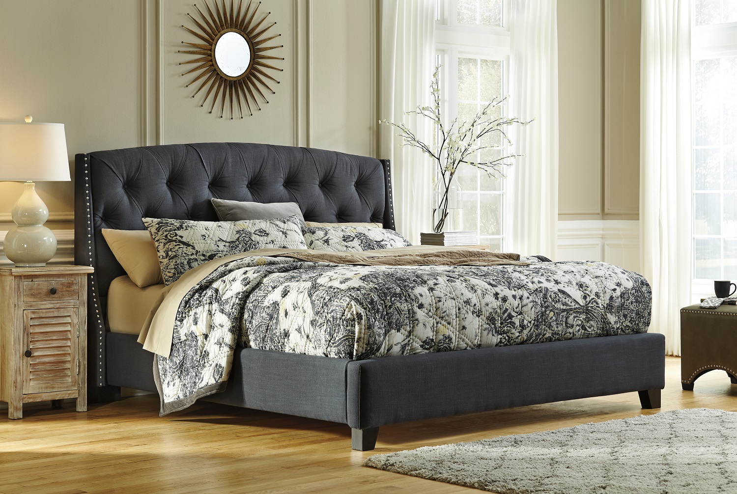 Ashley B600 Upholstered Bed