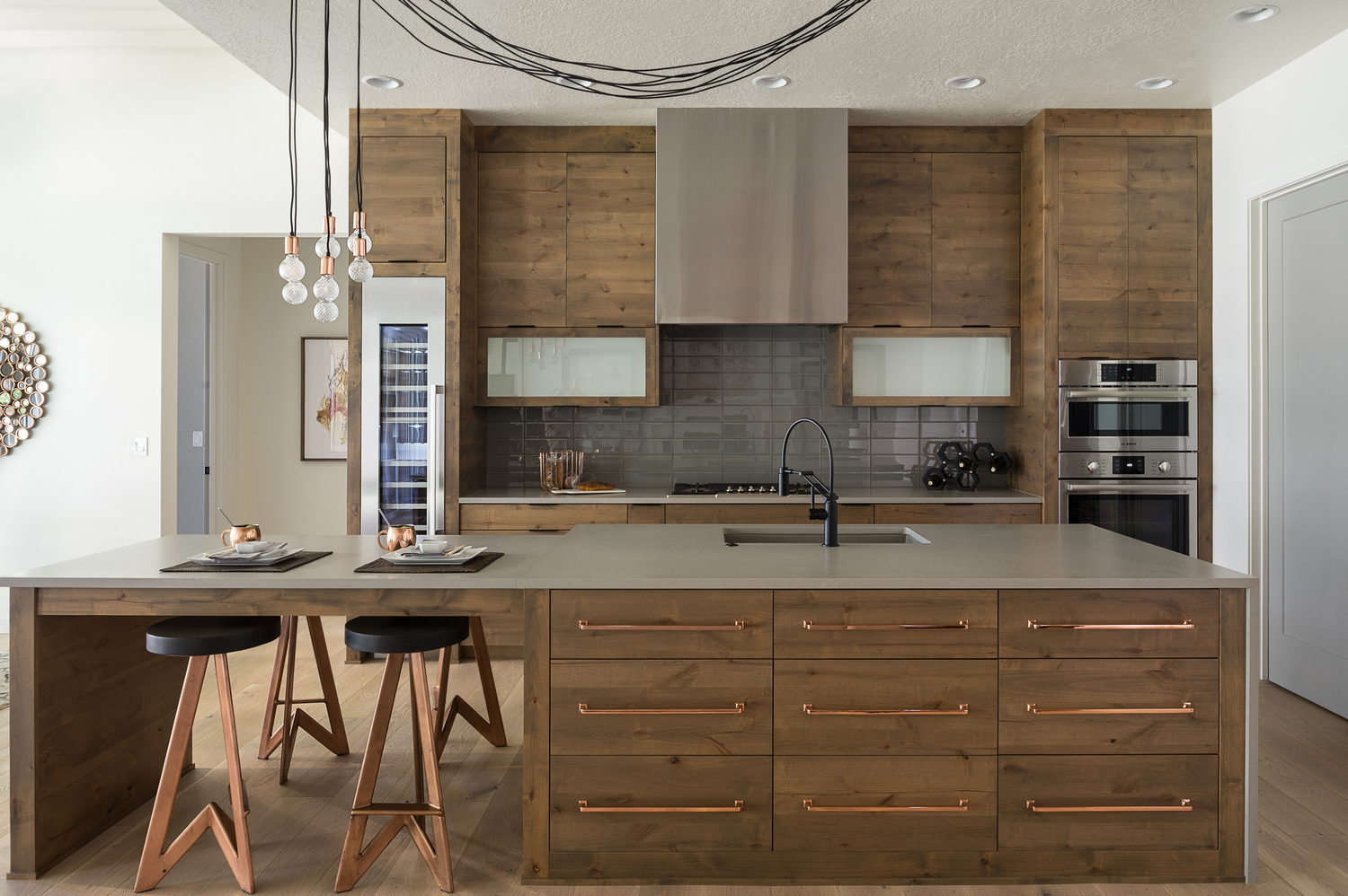Kitchen with copper accents