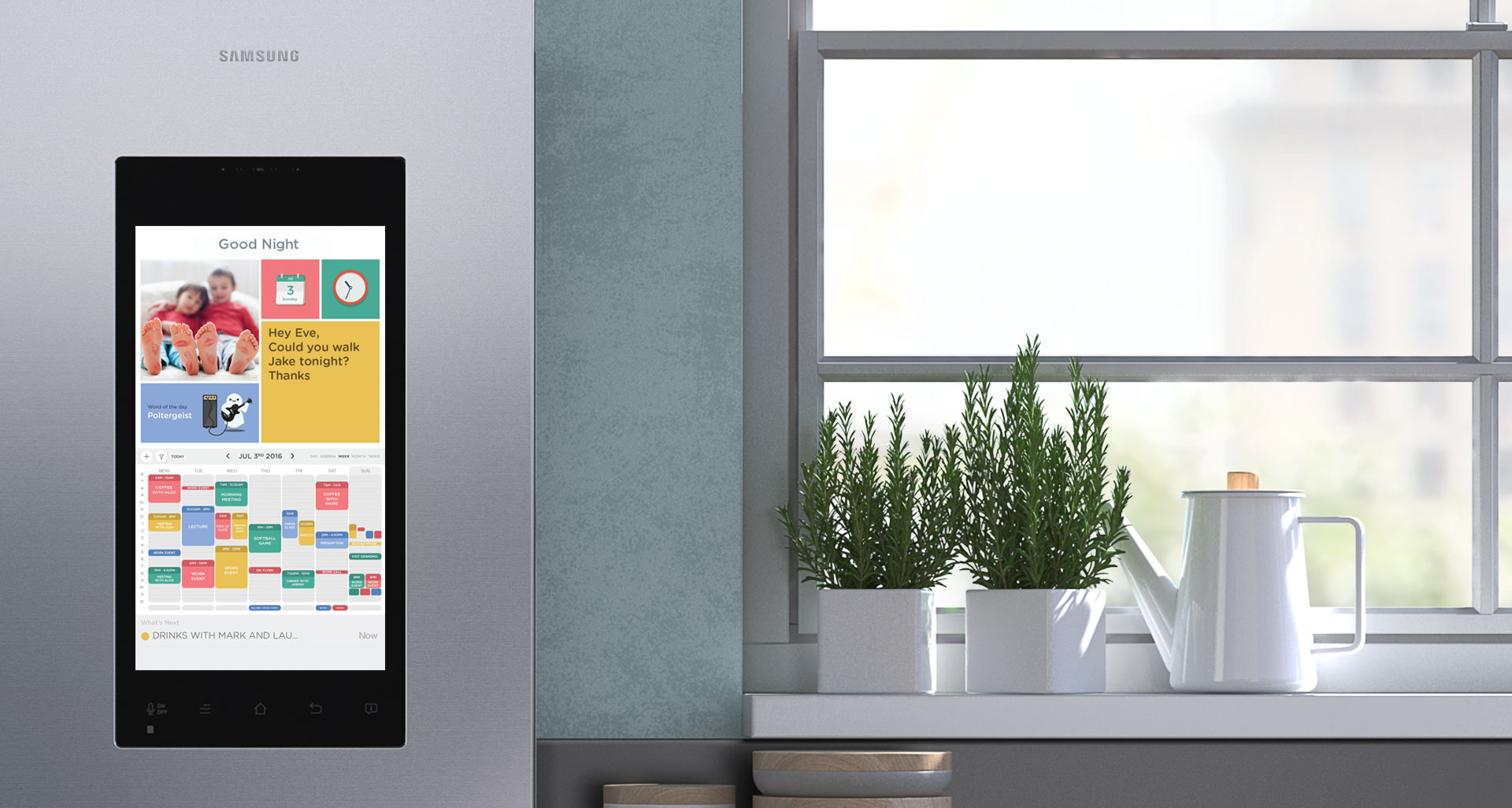 Samsung Family Hub refrigerator allows you to stay connected with your family