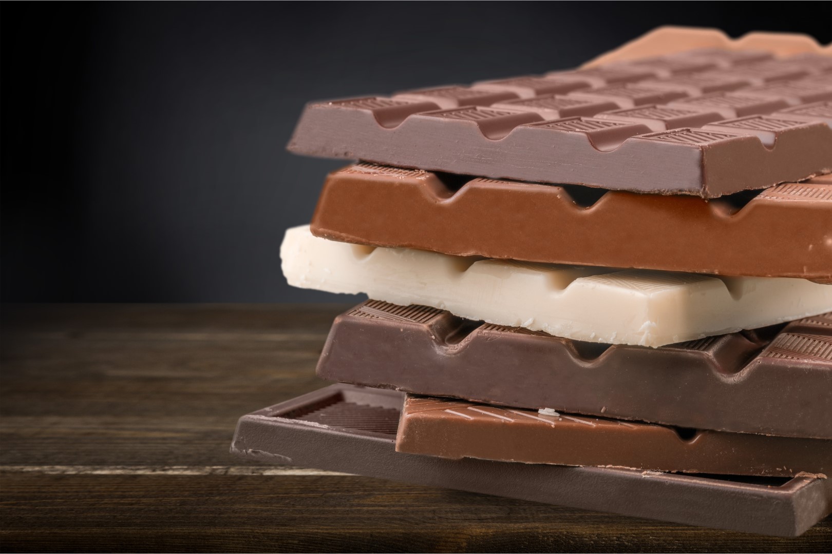 Snacking on chocolate