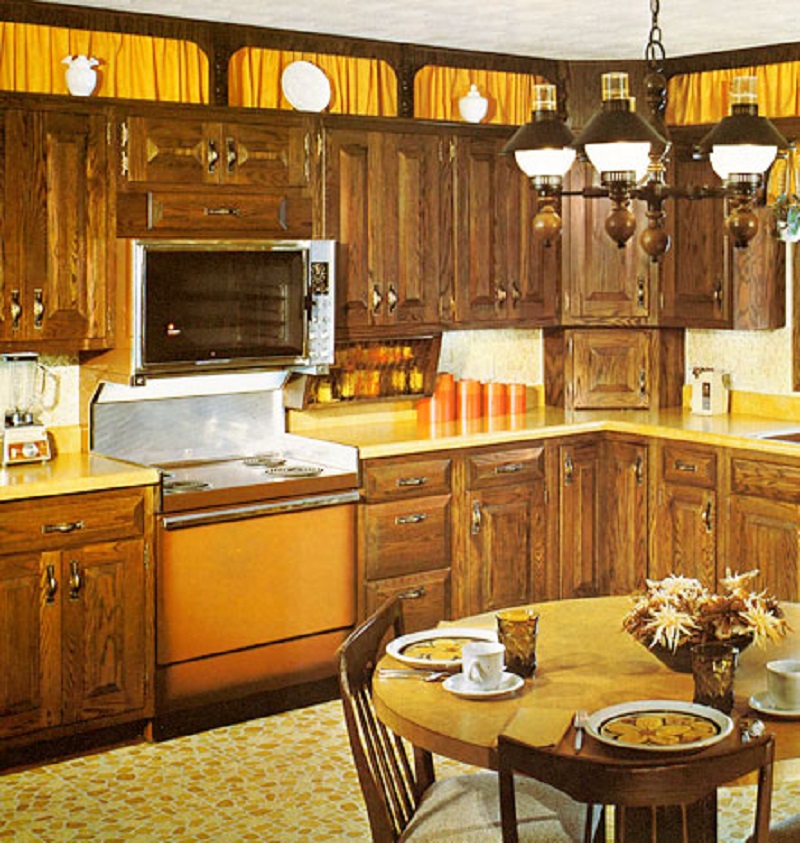 60s Orange Kitchen