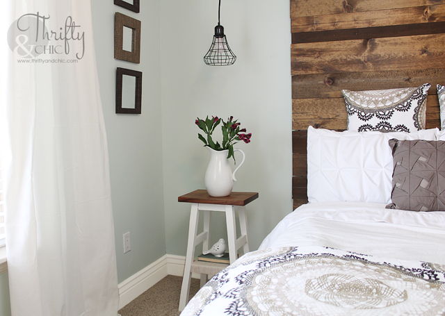 Stool as a Bedside Table