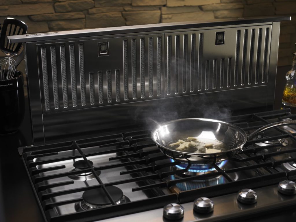 Downdraft kitchen ventilation