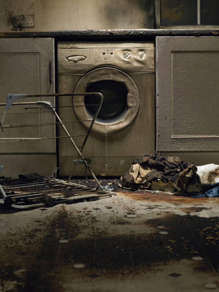 Don't put flammable stains in your laundry machine