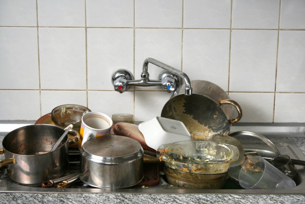 DON'T put greasy pots and pans in the dishwasher