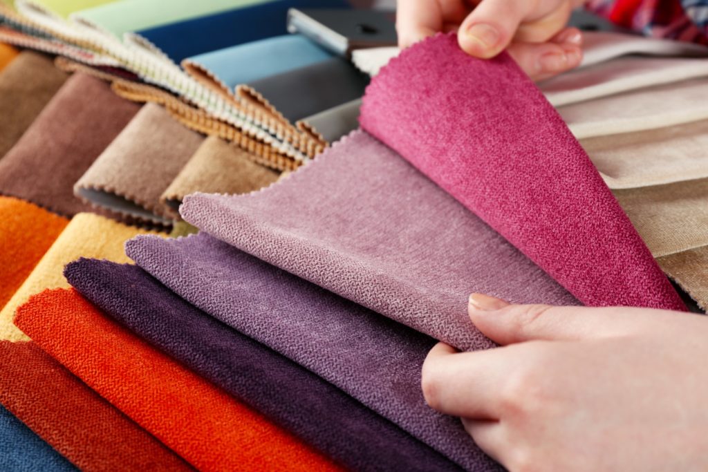 Choices of colours in fabrics