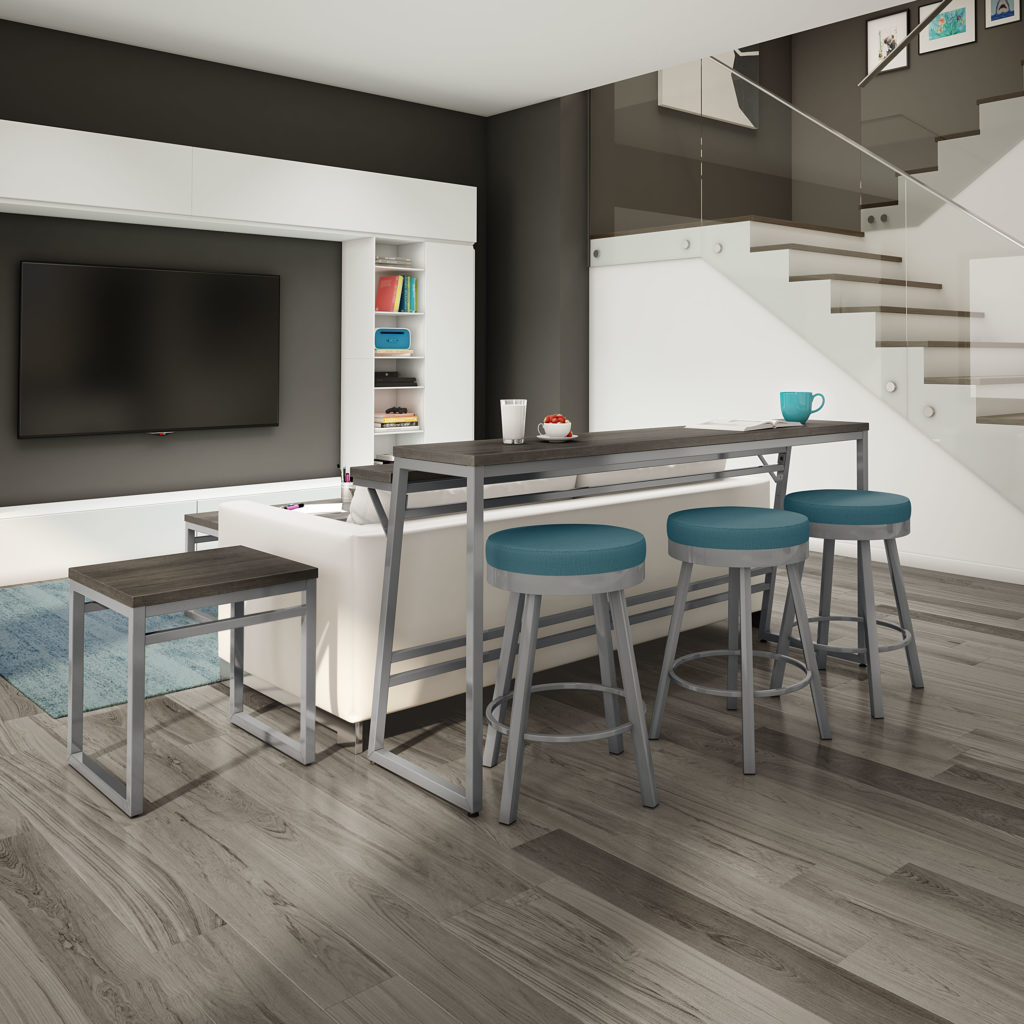 Tapis De Bar En Bois "The Gin Bar" - Gris, Dimensions 44x25 Cm, Antidérapant