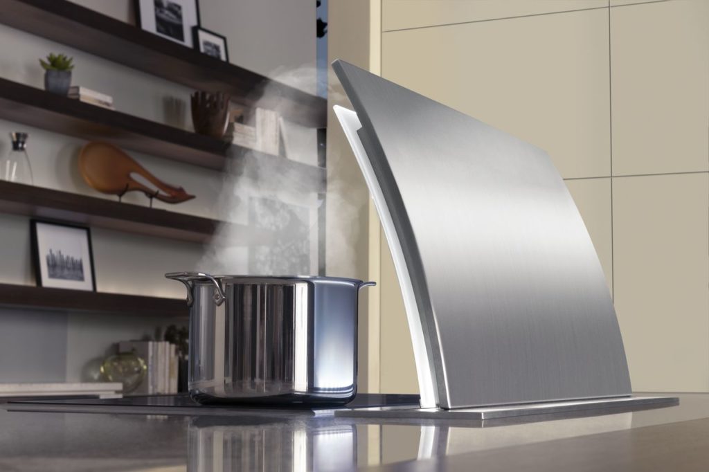Downdraft ventilation for the kitchen