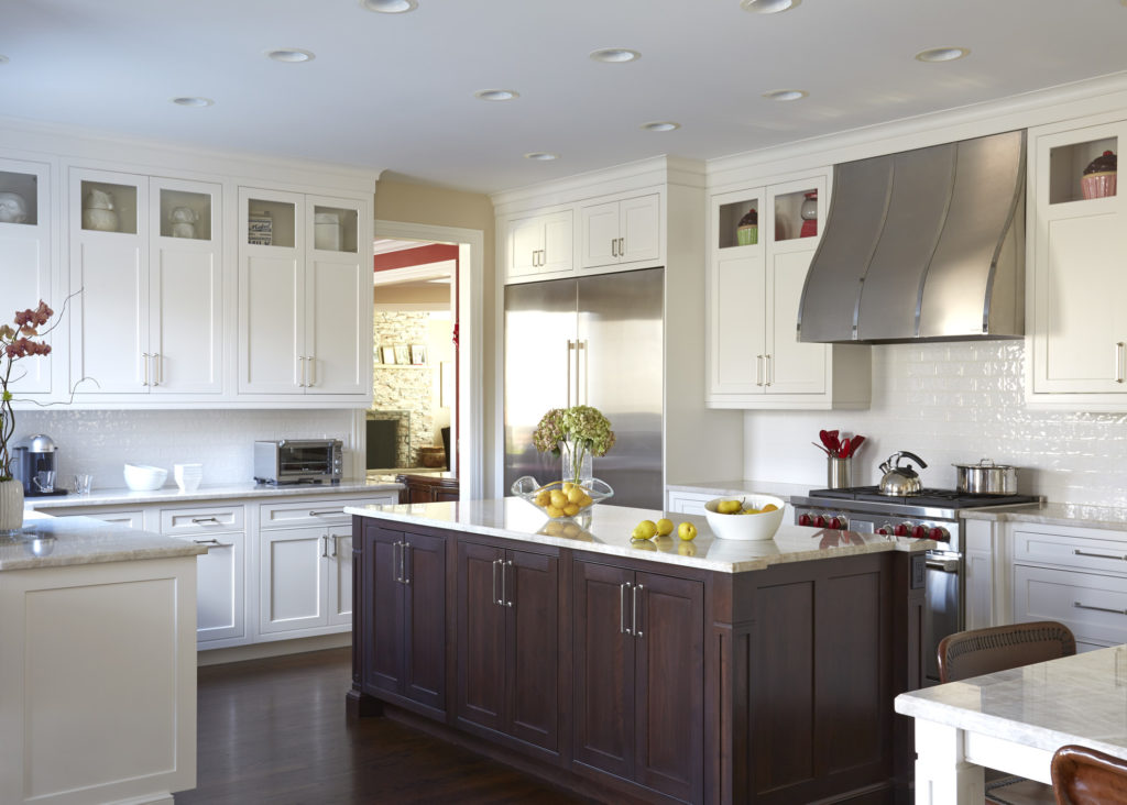Transitional kitchen design with benjamin moore AF-690