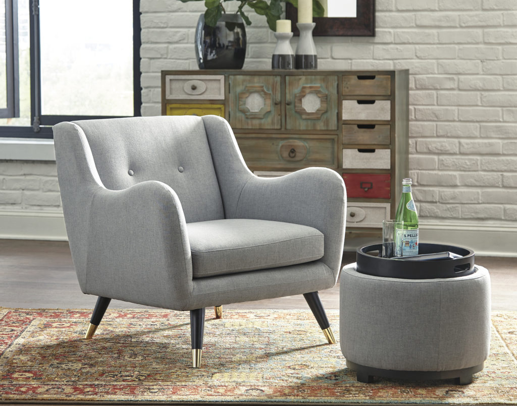 Signature Design by Ashley: Functional Storage Ottoman with Tray