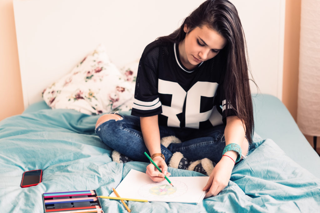 things to do when you are sick - colouring as an adult