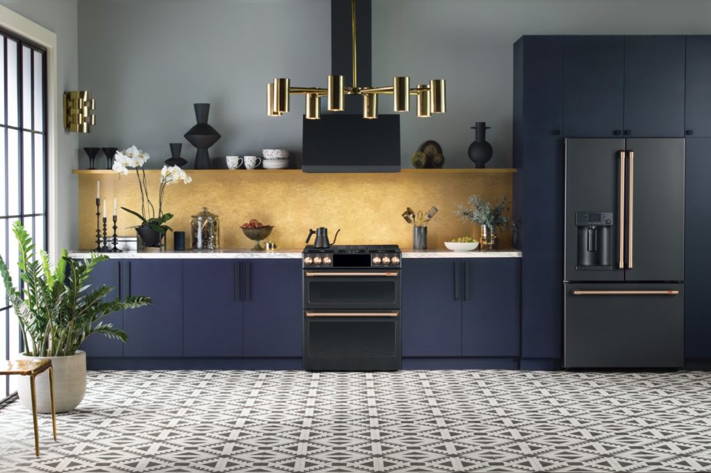 GE Café Matte Black Finish with Brushed Hardware