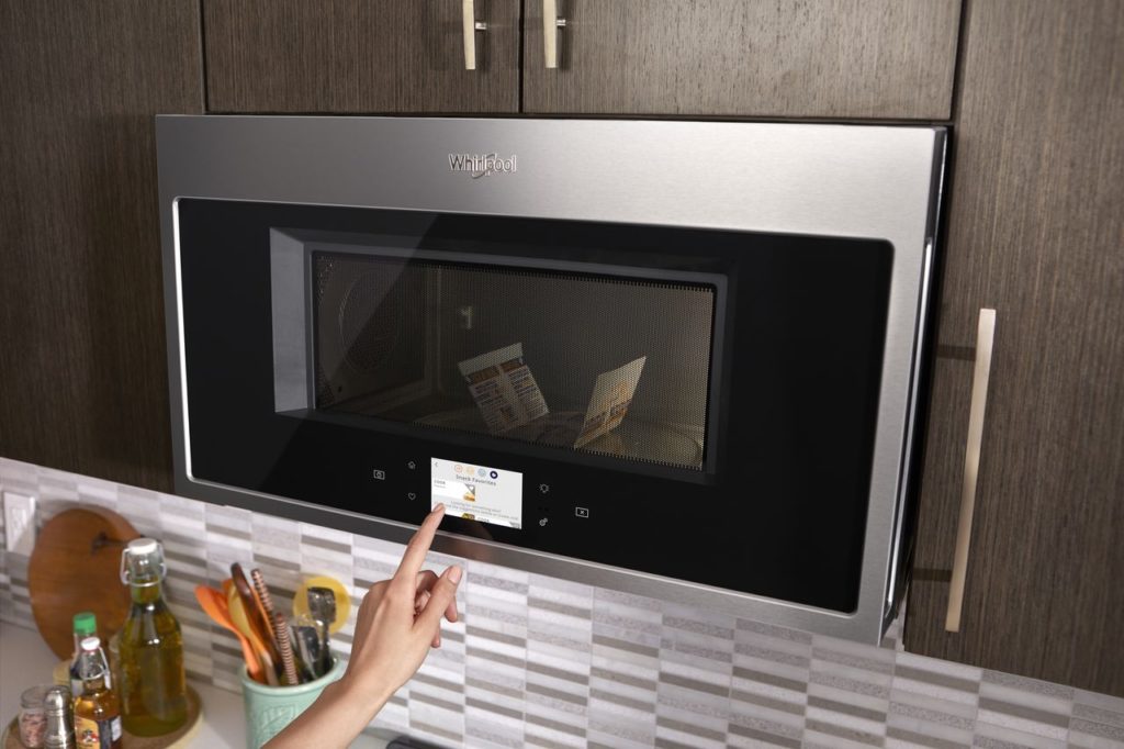 Over-the-range Whirlpool microwave