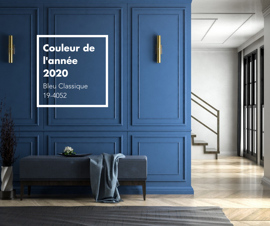 Couleur de l'année 2020 de Pantone Bleu Classique