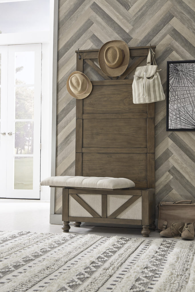 Storage idea in hallway