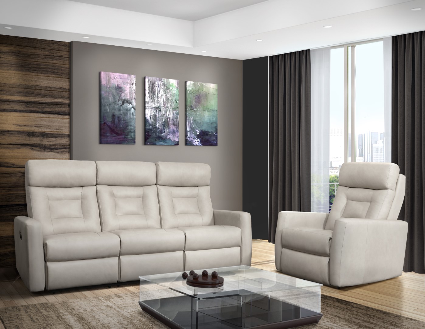 Canadian-made motion reclining sofa
