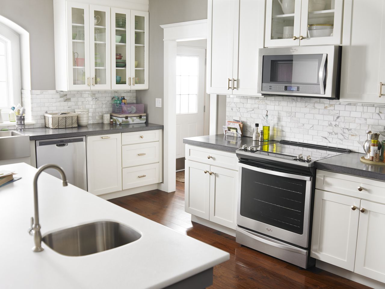 Kitchen with Slide-In Range