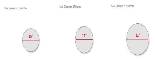barstool seat diamter