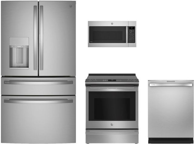 GE Profile™ 4 Piece Stainless Steel Kitchen Package