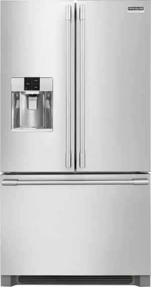 front view of the Frigidaire Professional® 21.6 Cu. Ft. Stainless Steel French Door Counter Depth Refrigerator