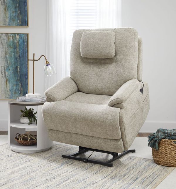 Flexsteel Zecliner Model II Shell Power Lift Recliner with Power Headrest/Lumbar and Heat/Massage