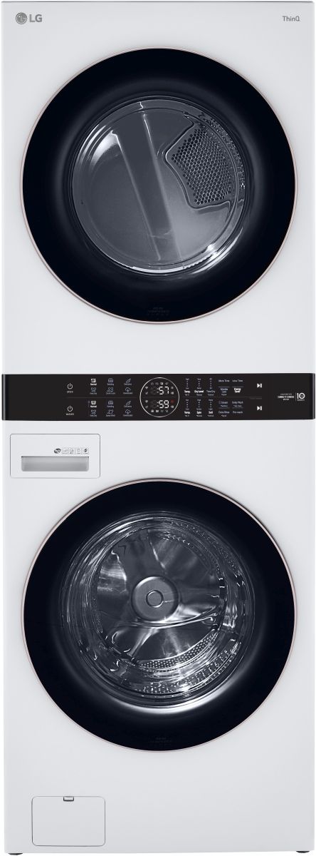 LG Washer Dryer White Stack Laundry