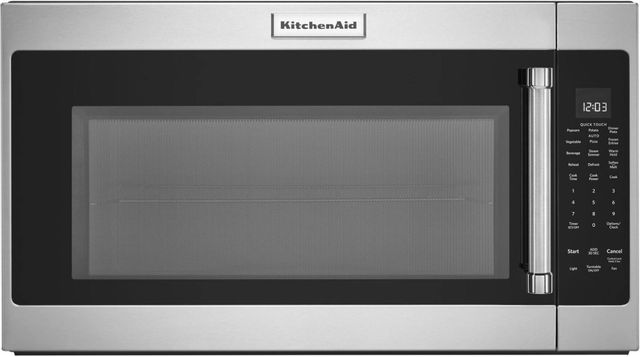 KitchenAid stainless steel over the range microwave