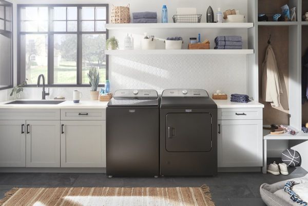 Maytag Volcano Black Laundry washer and dryer